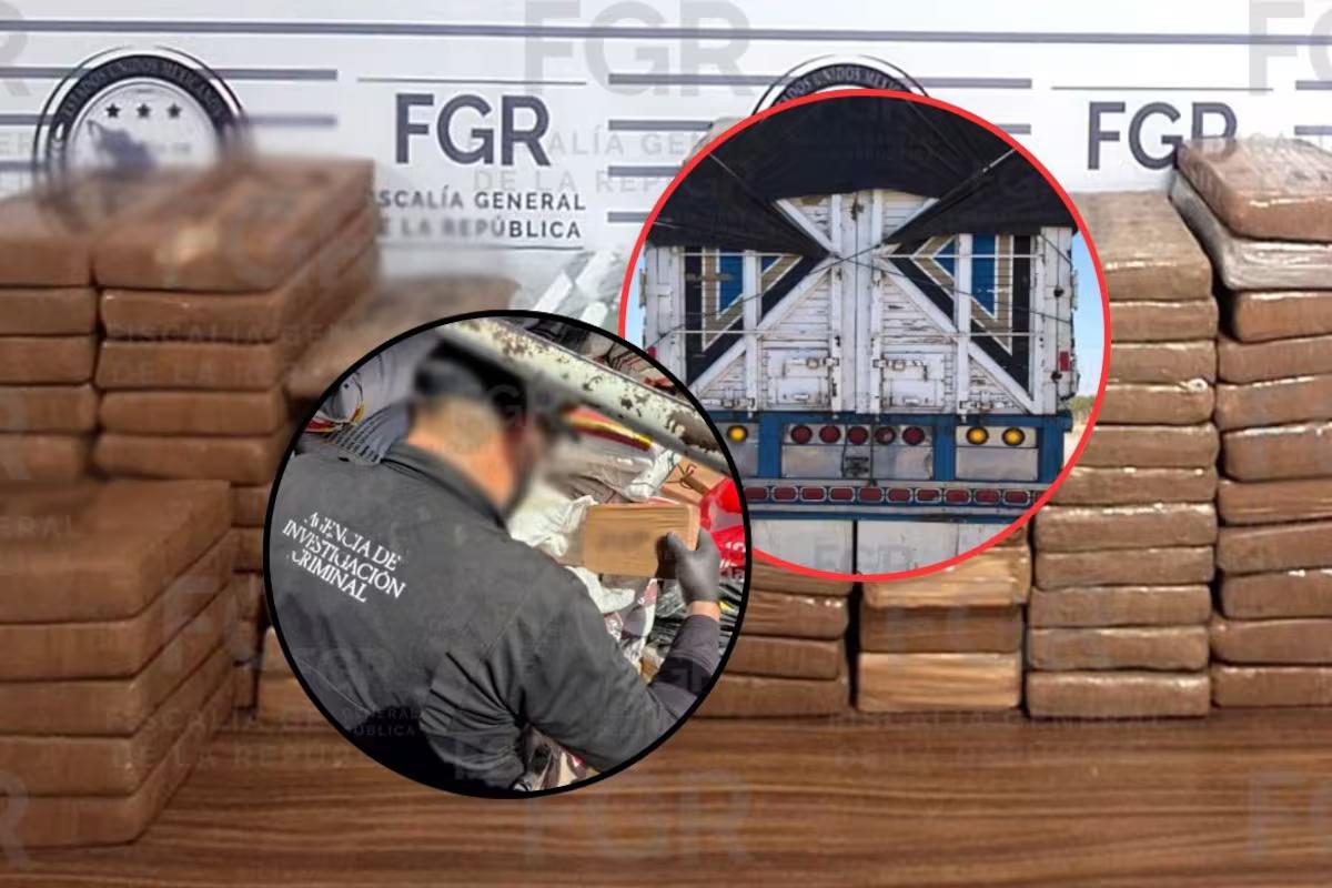 FGR asegura 88 kilogramos de fentanilo en un tractocamión en la carretera Hermosillo-Santa Ana